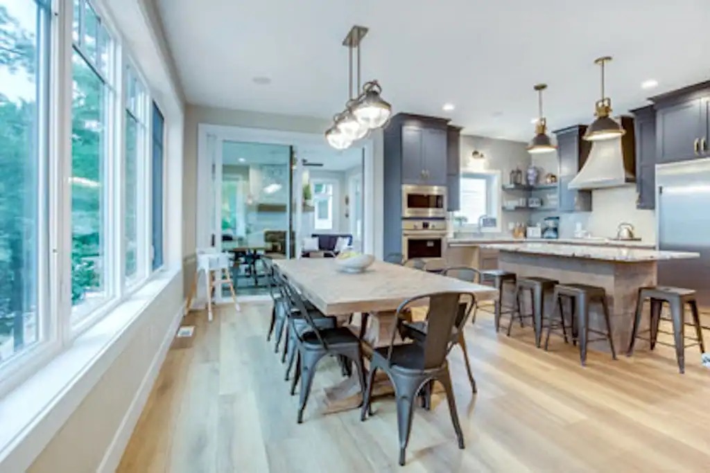 The kitchen in one of the Lakemore houses.